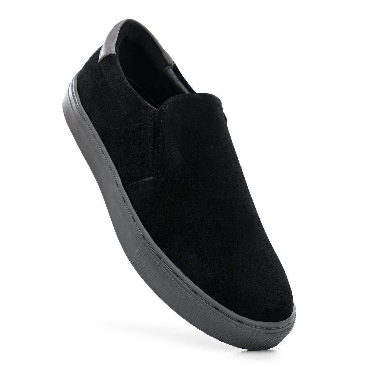 Mens black suede store slip on shoes