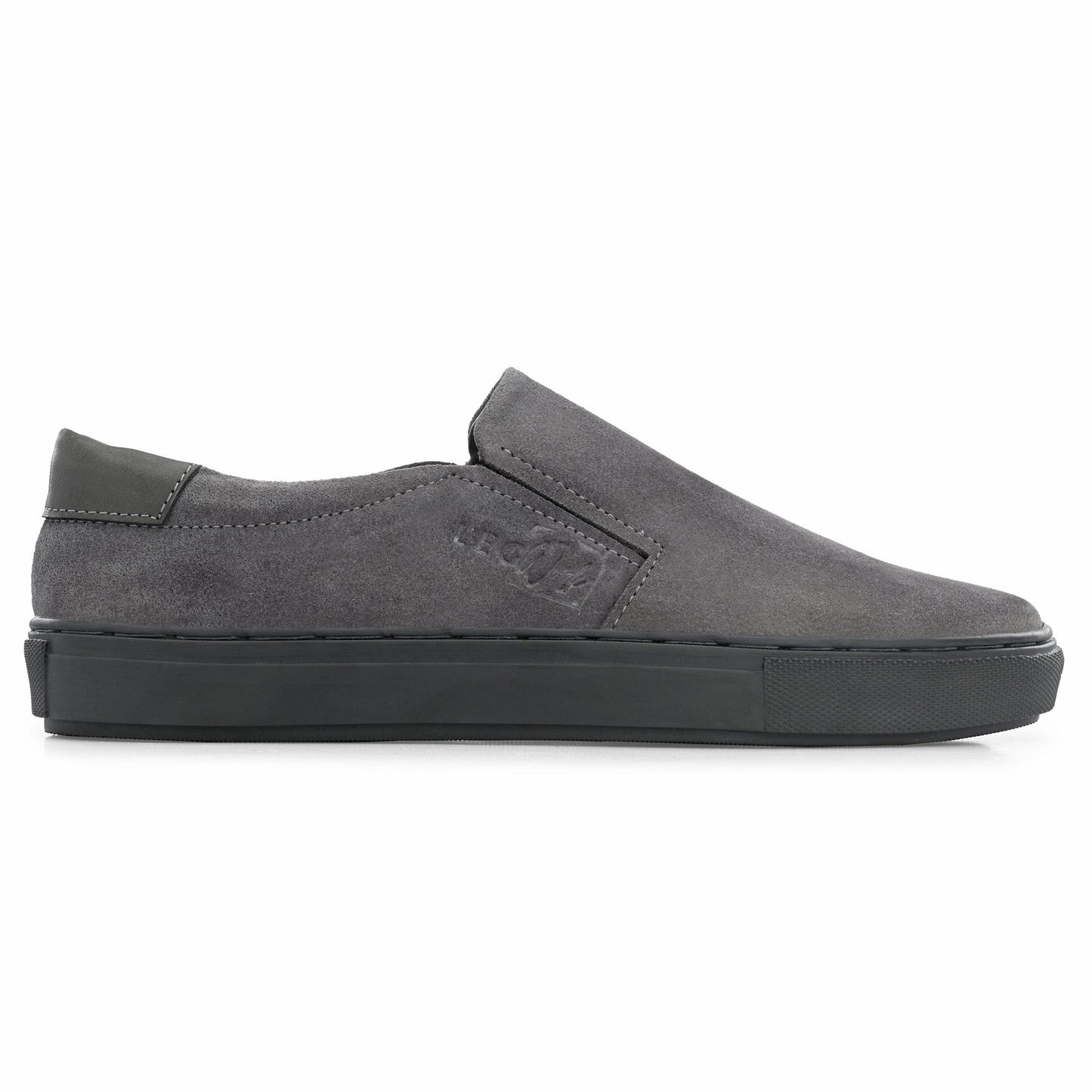 Legwork Slip On Grey Italian Suede Leather Shoes