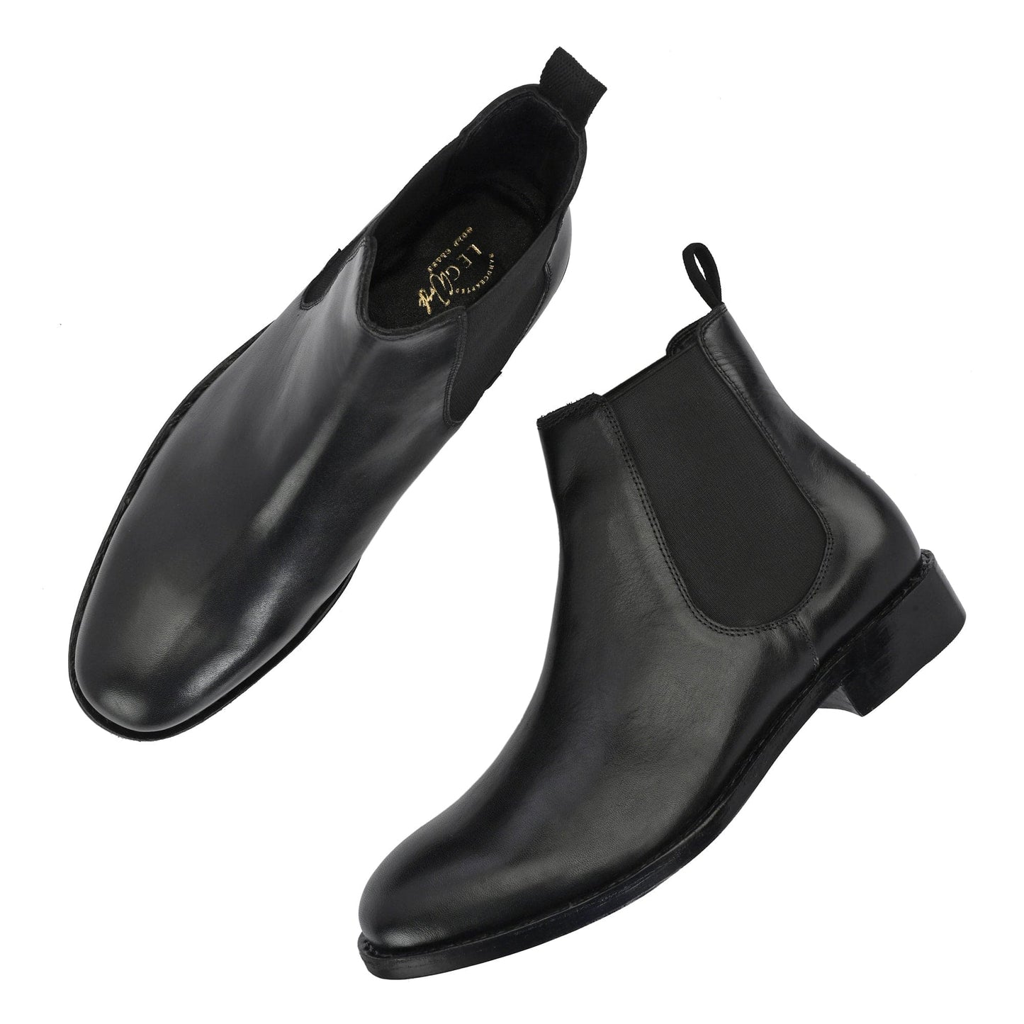 Chelsea Boot Black Antique Italian Leather - Goodyear Welted