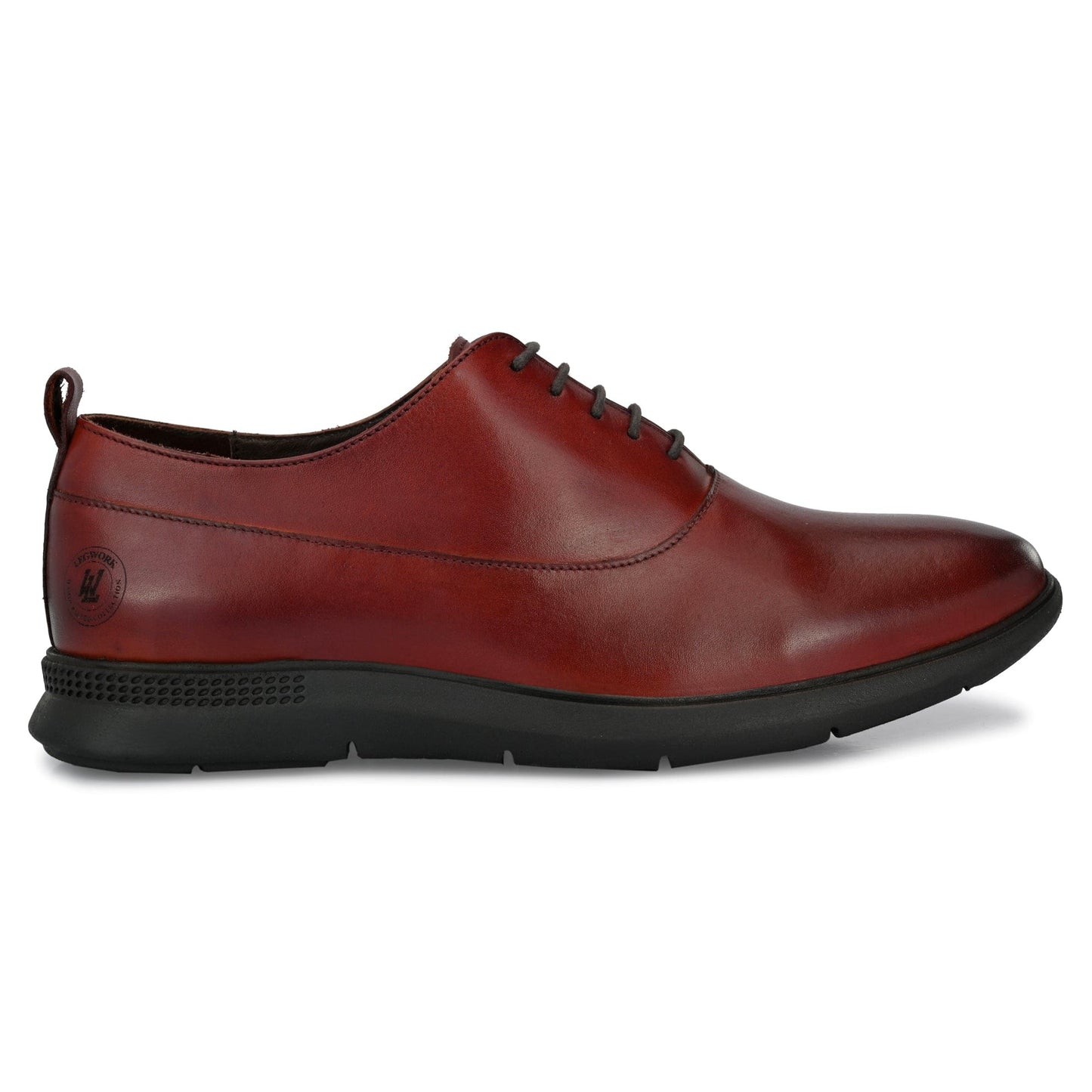 Legwork Crossover Cognac Red Italian Leather Shoes