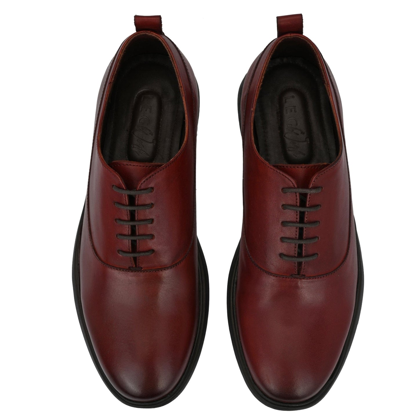 Legwork Crossover Cognac Red Italian Leather Shoes