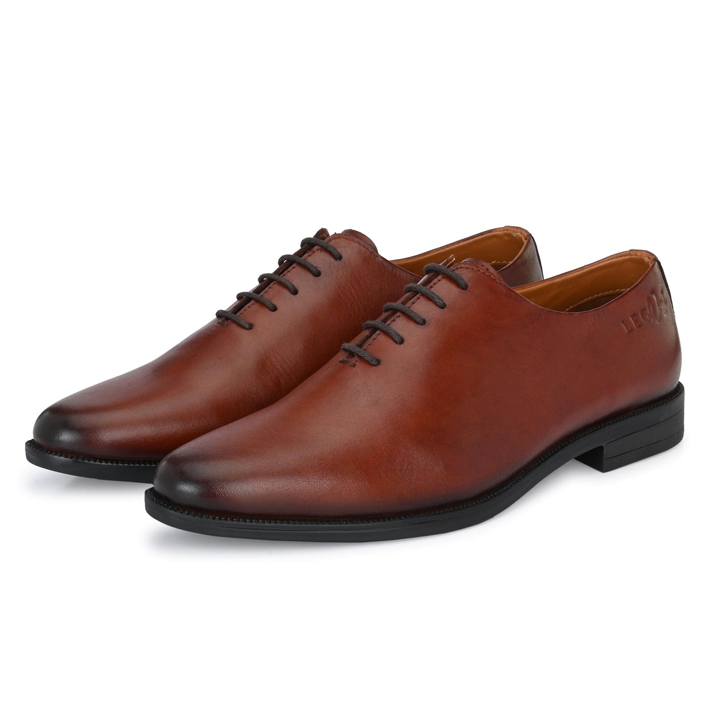 LEGWORK WHOLECUT BRITISH TAN CALF ITALIAN LEATHER DRESS SHOE