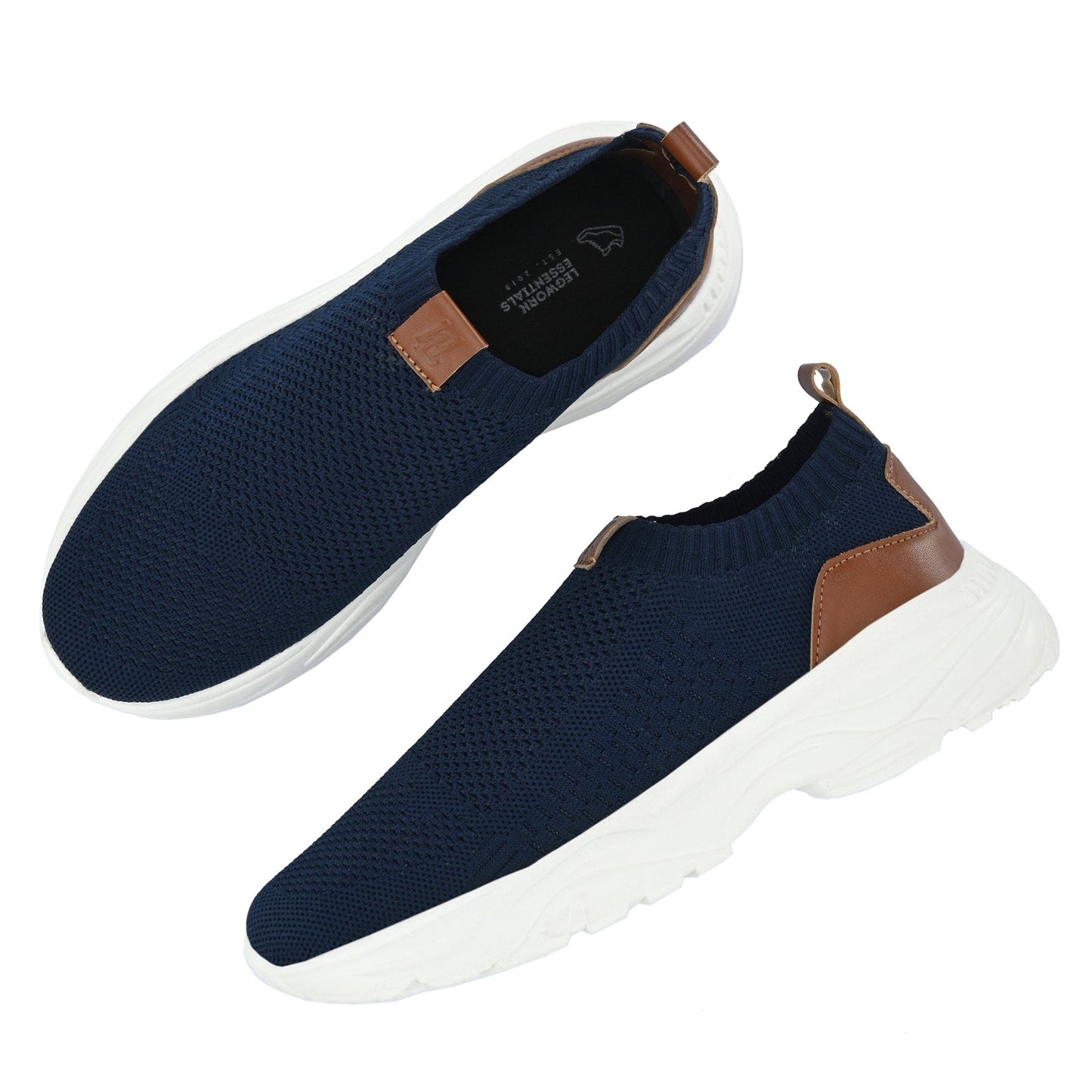 Legwork Ultra Navy Blue Comfortable ProKnit Sneakers Shoes made with 100% Recycled Plastic Bottles