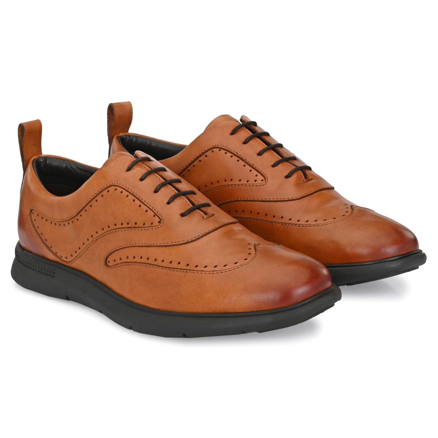 Legwork Shoes Classico Wingtip Oxford British Tan Full Grain Leather Sneaker